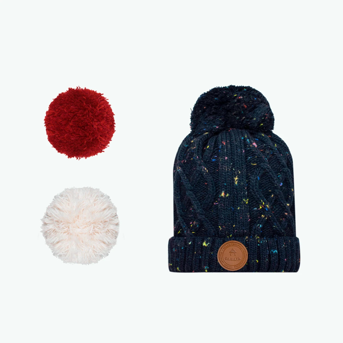 Bonnet Parapluie En Laine Avec Doublure Polaire - Bleu - Taille Unique - Kunst Und Magie
