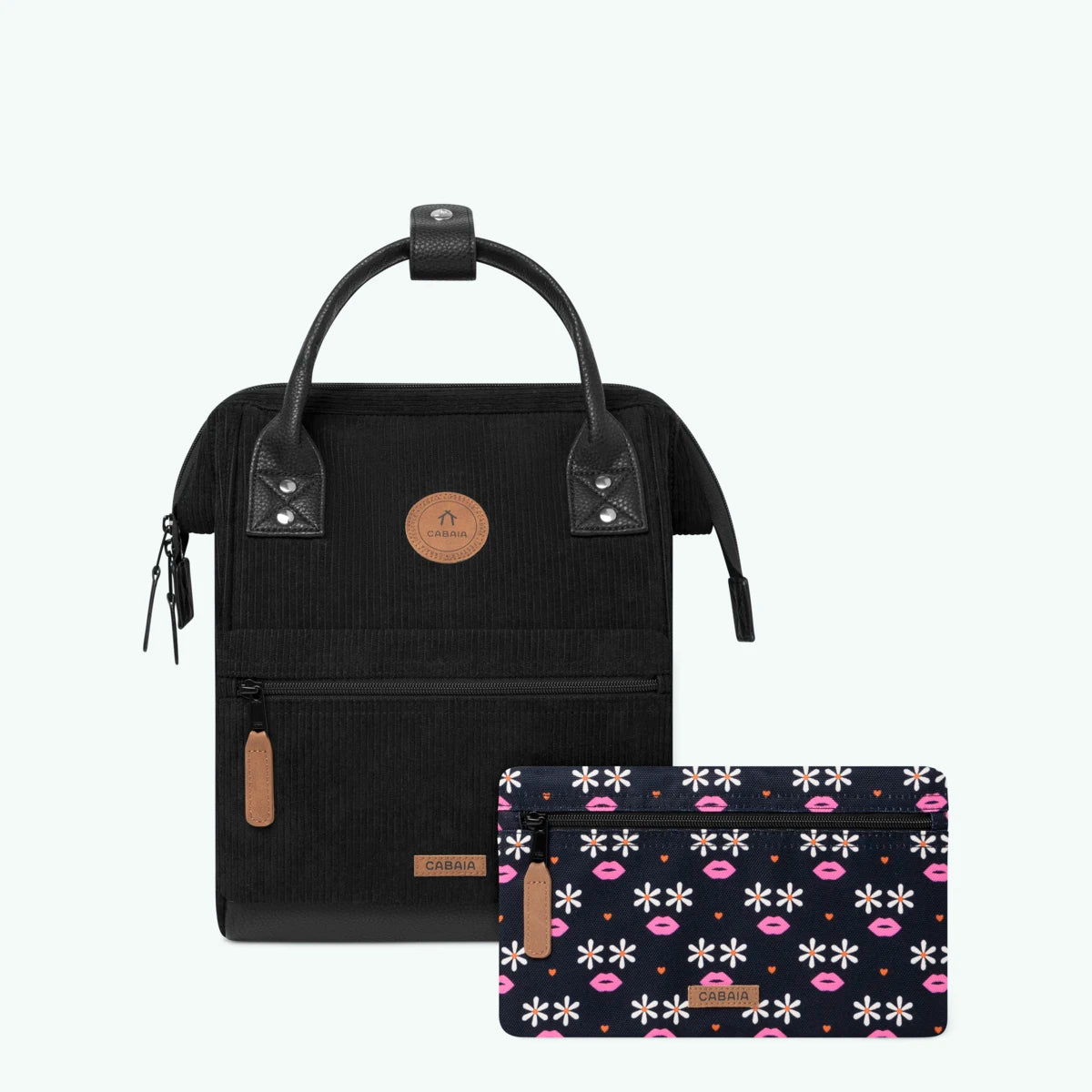 Sac à Dos CABAIA 25L Déperlant - Système MOLLE, Garantie à Vie, Vegan - Noir, Pour Voyage, école, Randonnée