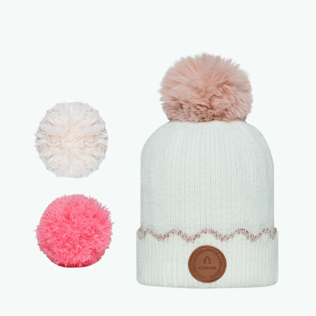 Bonnet Apple Rose Blanc Polaire - Cabaia - 
