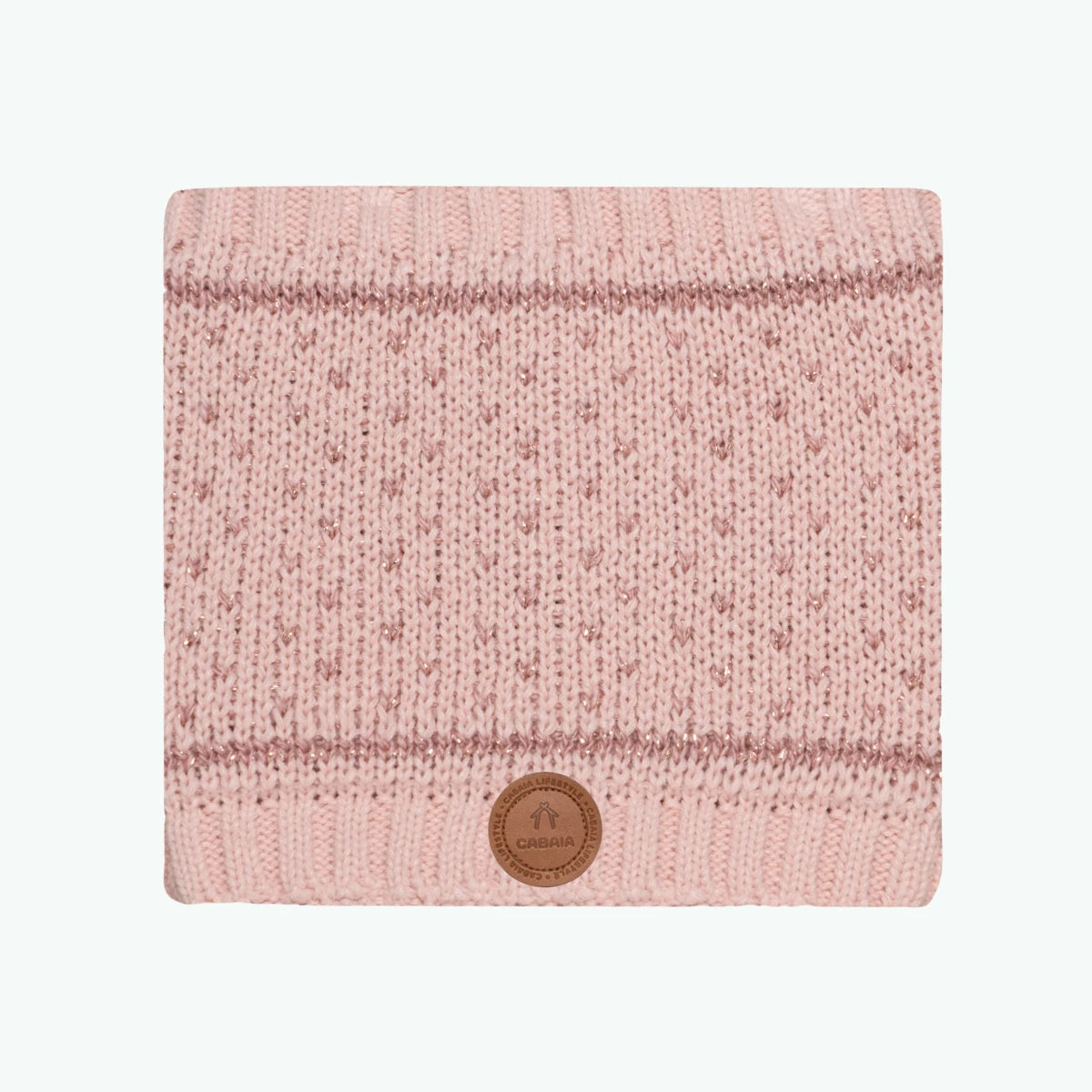 Snood / Cache-cou | Doublé polaire | Bleu marine géométrique