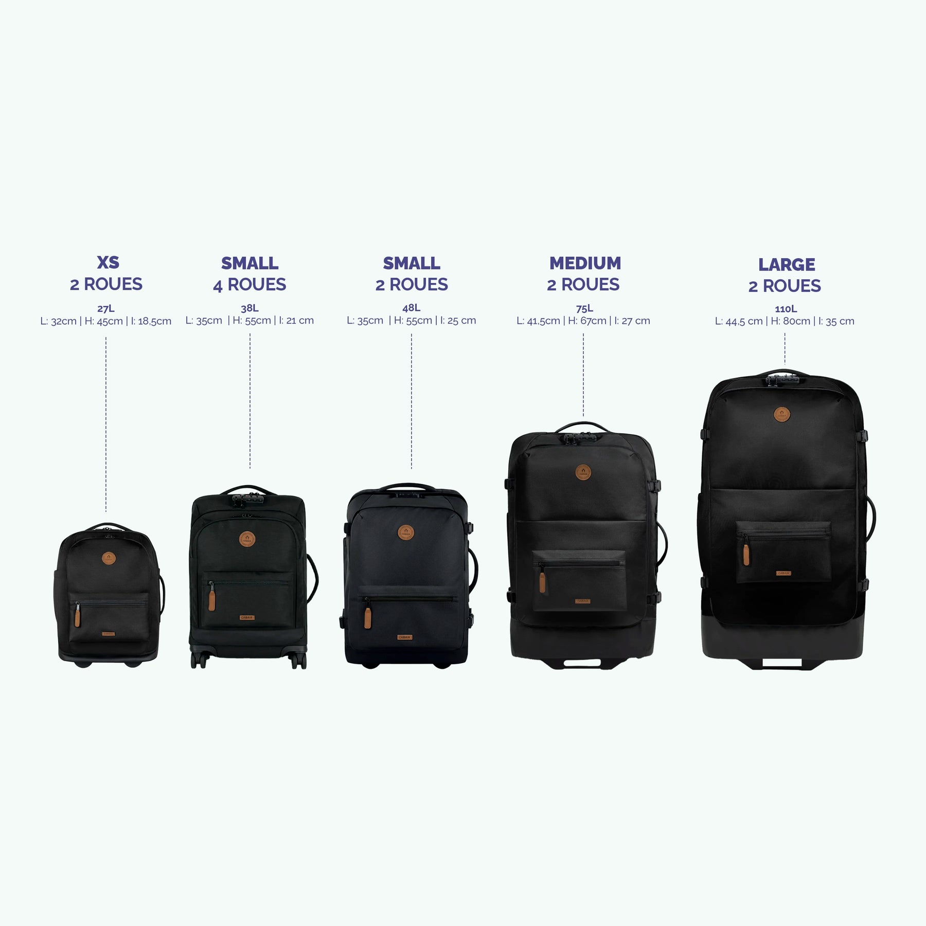 Valise souple 2 roues Large Reykjavik - Cabaia - 