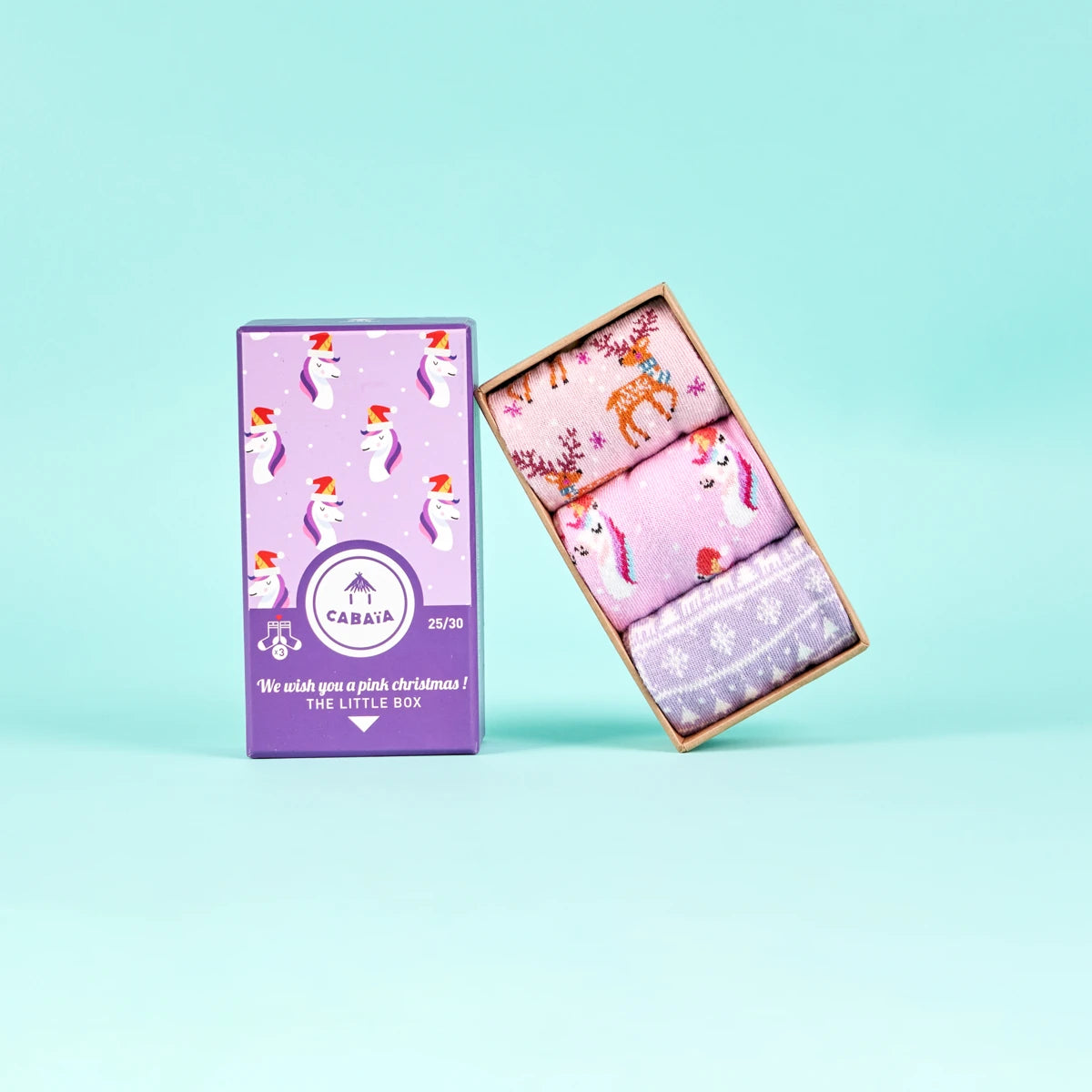 Chaussettes We wish you a pink christmas - Cabaia - 