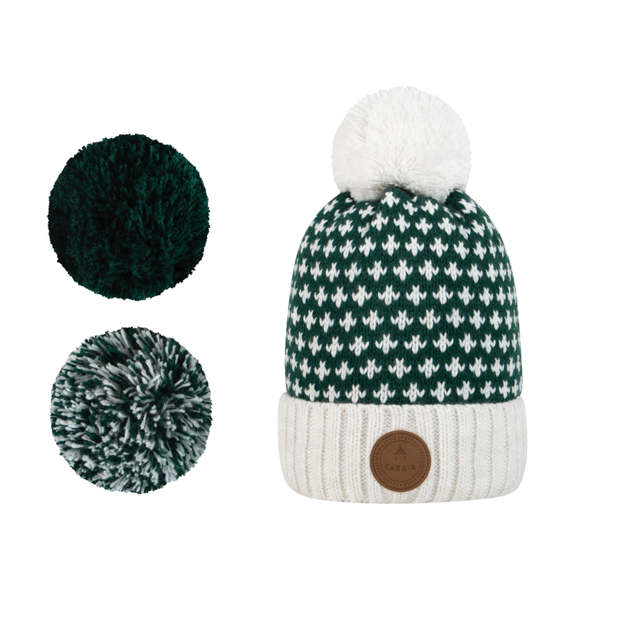 1-bonnets-3-pompoms-interchangeables-alaska-vert-cabaia