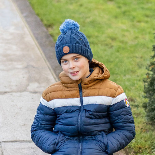 Bonnet Jus de Pomme Navy Enfant - Polaire - Cabaia -  - Cabaia